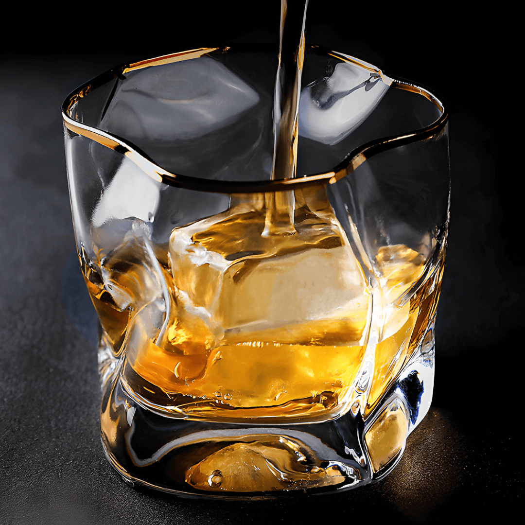 TsukiGlass – Copo de coquetel/álcool por atacado – Conjunto de 4 Copos de Cristal Japonês para Whisky Gold Hoshi14