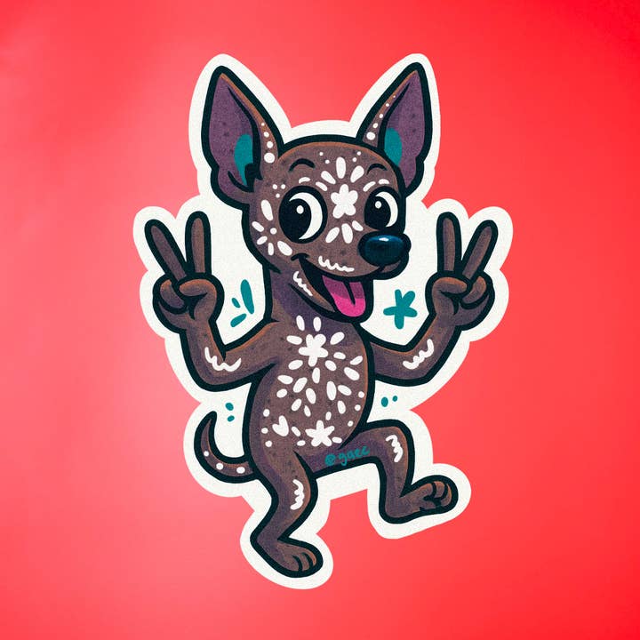 Pegatina de Paz Xoloitzcuintli para venta al por mayor de Gaec Studio