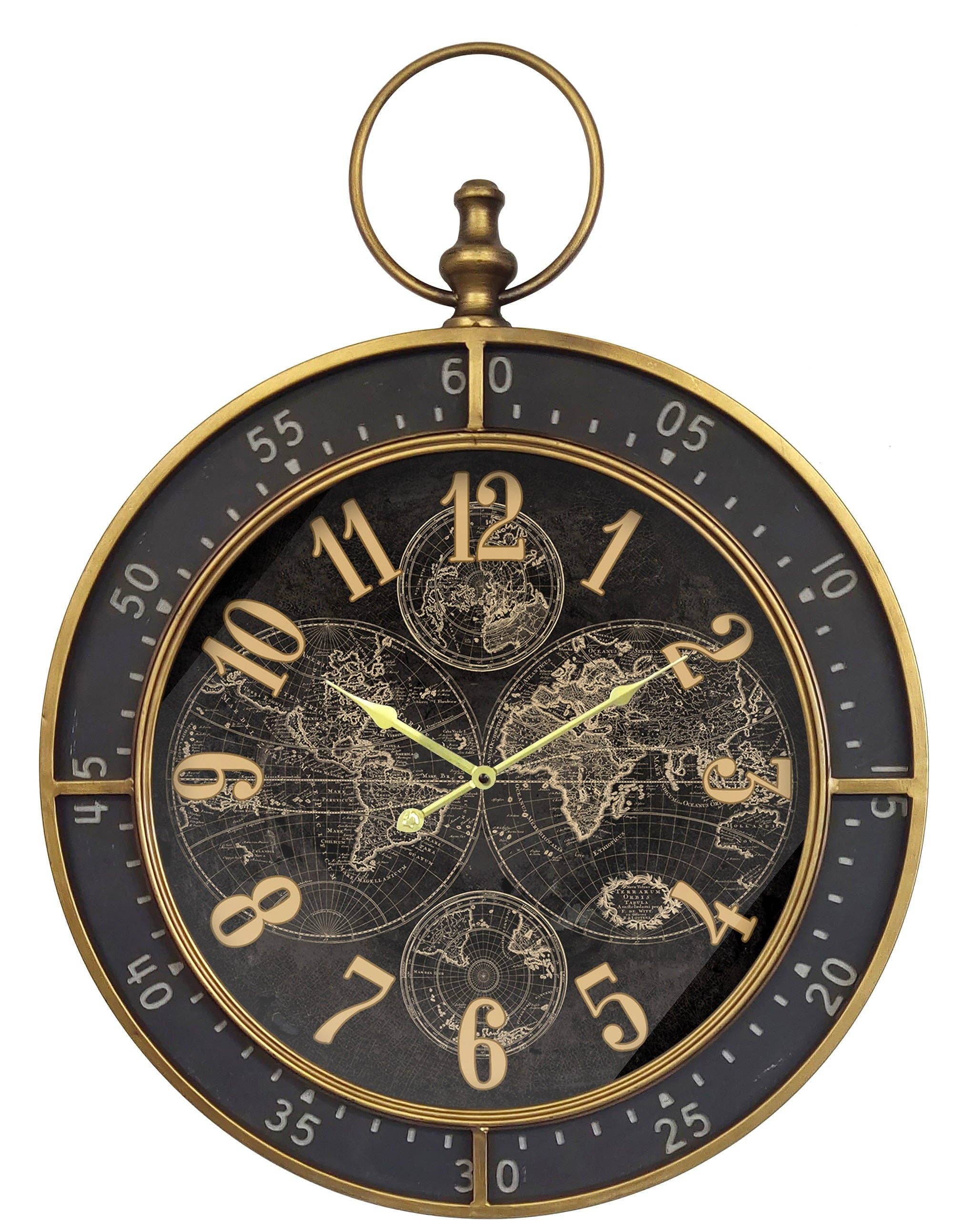 Peterson Houseware & Artwares US - Wholesale Wall Clock - Pocket Watch Style Metal Wall Clock0