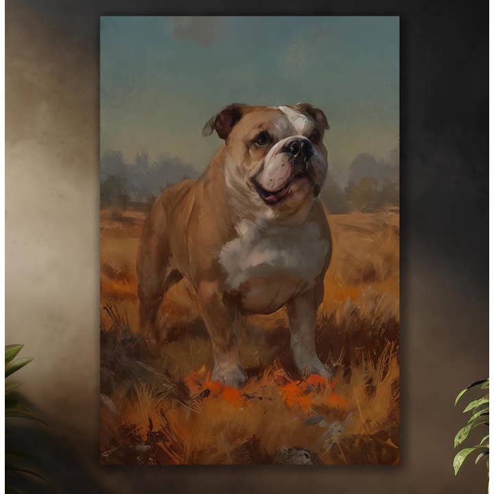 Olive Branch Farmhouse - Wholesale Art Print - English Bulldog Rustic Country Landscape Wall Art