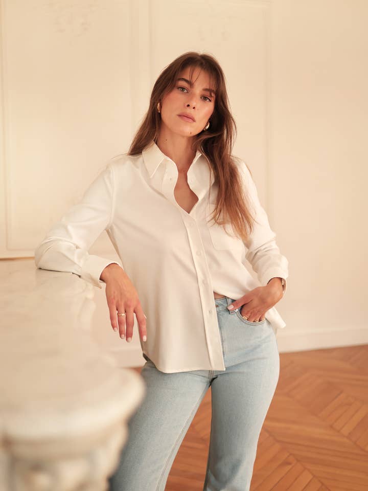 Classic cotton shirt for wholesale by Laura Laval Paris