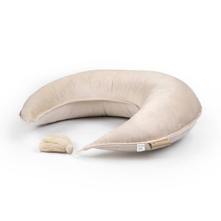 Almofada de Amamentação Meia-Lua Veludo – Conforto e Suporte para Todas as Situações por atacado de SchnappFreude