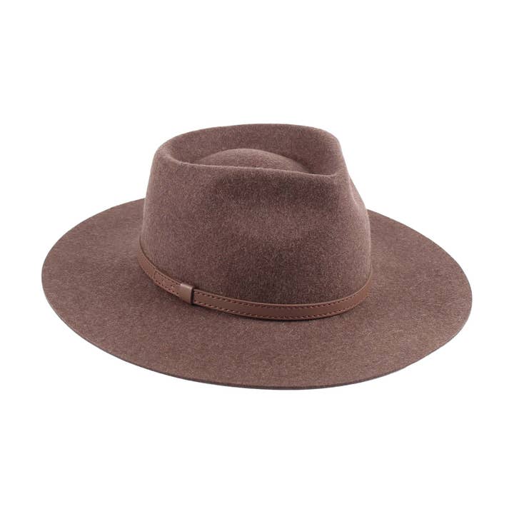 Jeanne Simmons Accessories - Wholesale Fedora - Women's - Western Fedora Stiff Brim 100% Wool Felt 7907 Hat Winter1