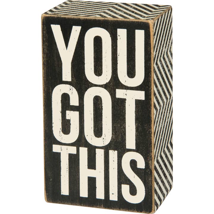 Primitives by Kathy - Wholesale Desk/Tabletop Sign - You Got This Box Sign