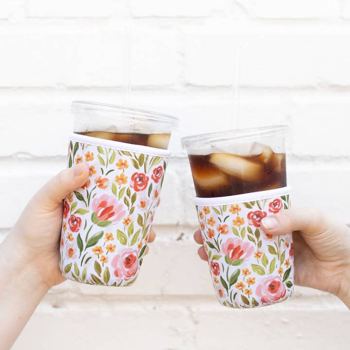 Elyse Breanne Design - Wholesale Drink Huggers & Koozies - Spring Garden Drink Sleeve, Iced Coffee Koozie, Drink Cover8