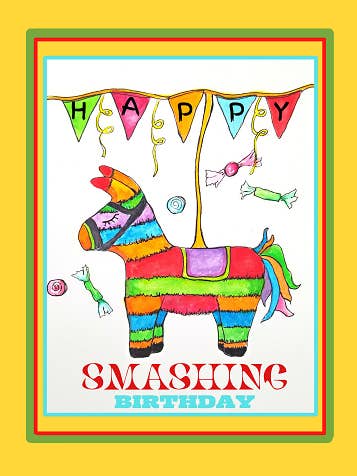 Pinata Smash Birthday for wholesale by Bundle Kids Cards