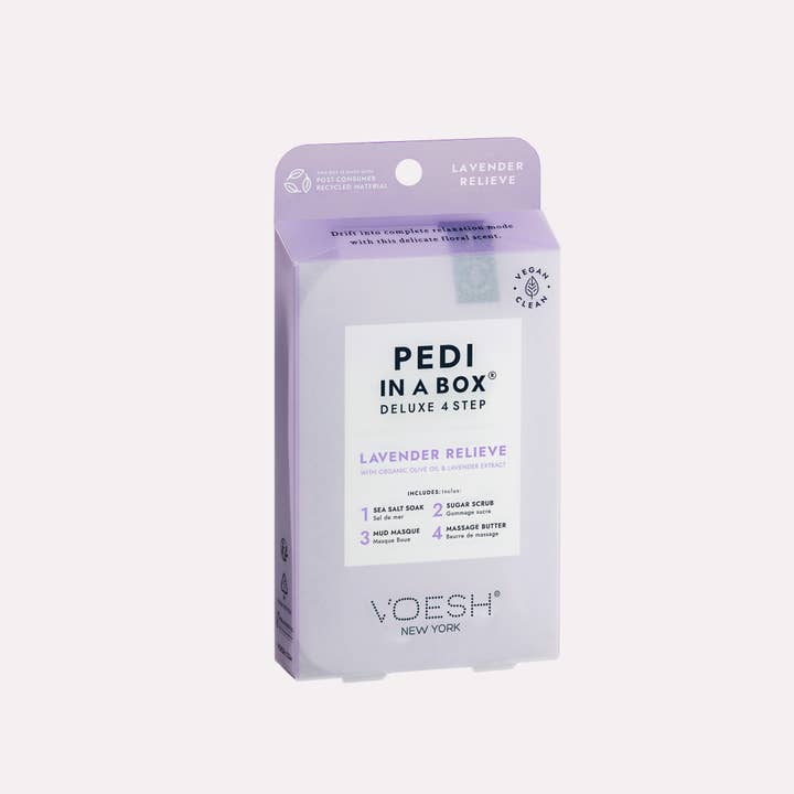VOESH New York - Wholesale Nailcare Set - Pedi in a Box Deluxe 4 Step Lavender Relieve