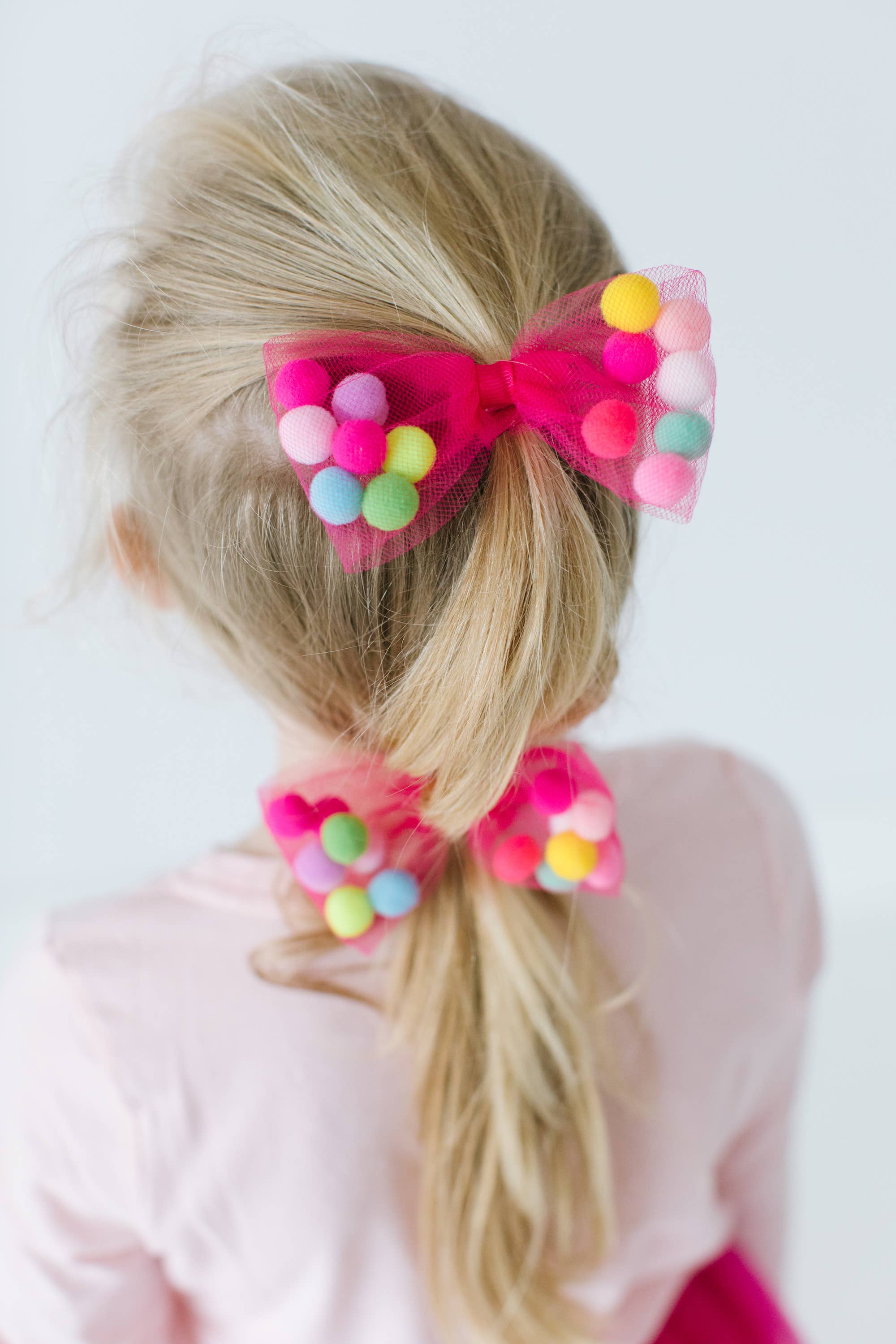Tutu Joli LLC - Wholesale Hair Tie - Kids - Bow Hair Ties For Girls | 2Pc Set | 4" Bow Ponytail Holders18