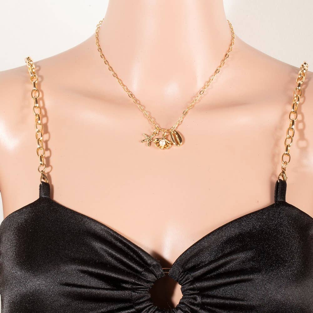 G Sea Life Charms Chain Necklace for wholesale on Faire5