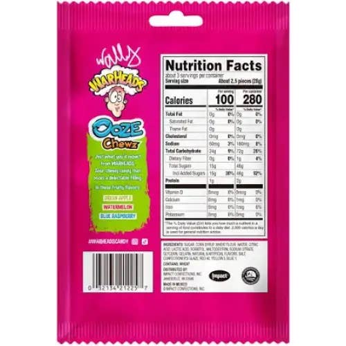 Echo Sales America - Wholesale Gummy - WARHEADS Ooze Chewz Ropes 3oz case 12ct1