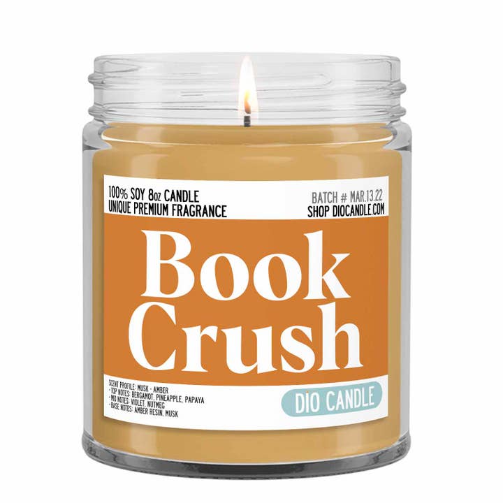 Book Crush Candle for wholesale by Dio Candle Company