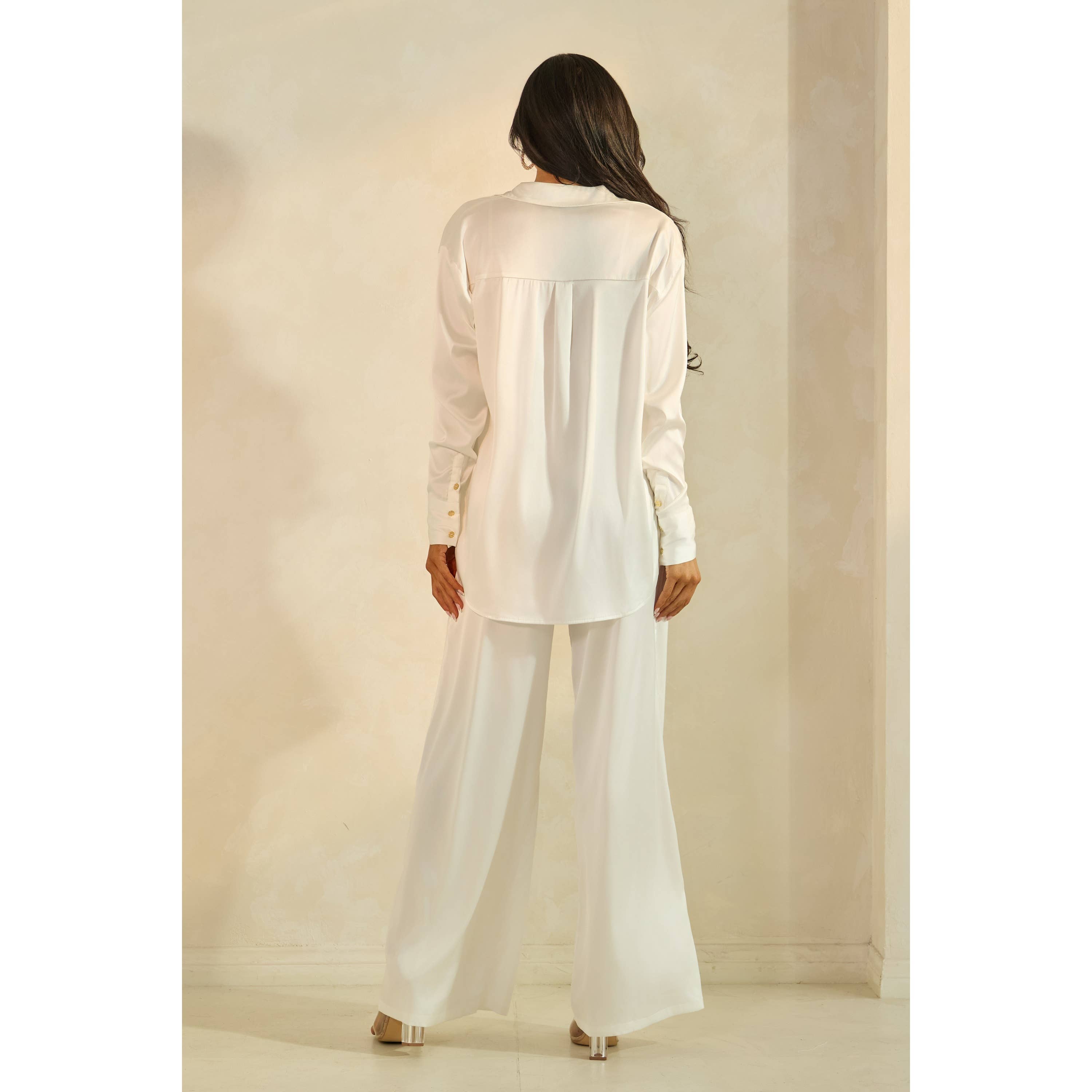 The Sang - Wholesale Top & Pant Set (NOT Loungewear) - Women's - SATIN THREE PIECE PANTS SET4