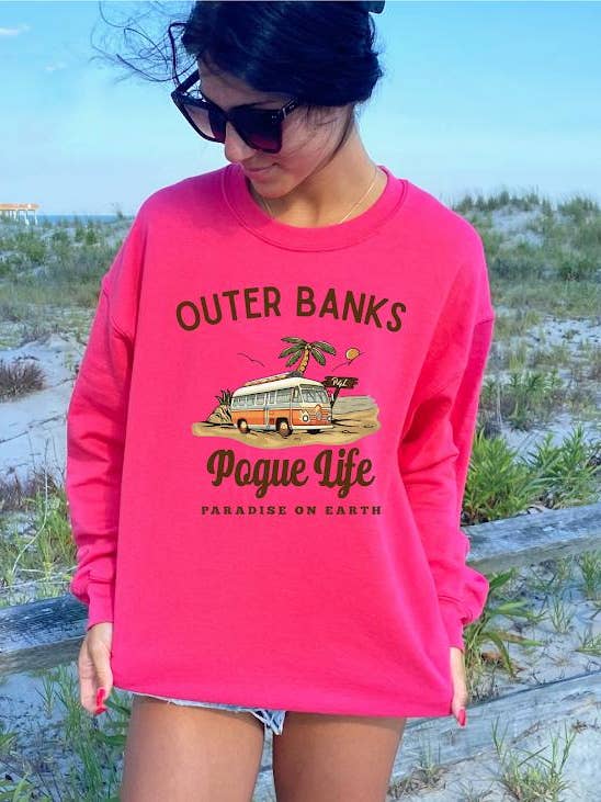TheKingShirt - Wholesale Graphic Sweatshirt - Women's - Outer Banks Pogue Life Crewneck Sweatshirt1