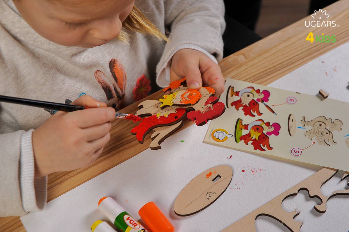 Ukrainian bridge - Wholesale DIY Craft Kit - Kids - Bouquet Kids Wooden Coloring Model  Self Assembling Ugears1