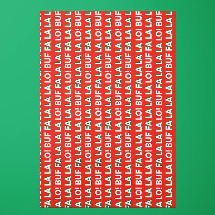 Buf Fa La La La Lo Geschenkpapier, Einzelblatt für den Großhandel von Tiny Buffalo Designs Co.