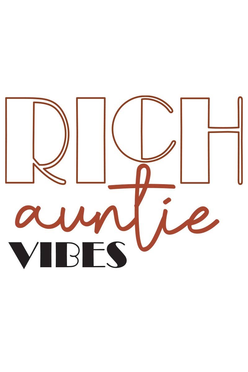 HARANG – wholesale T-shirts med screentryck – Dam – M7453 RICH AUNTIE VIBES grafisk tee3