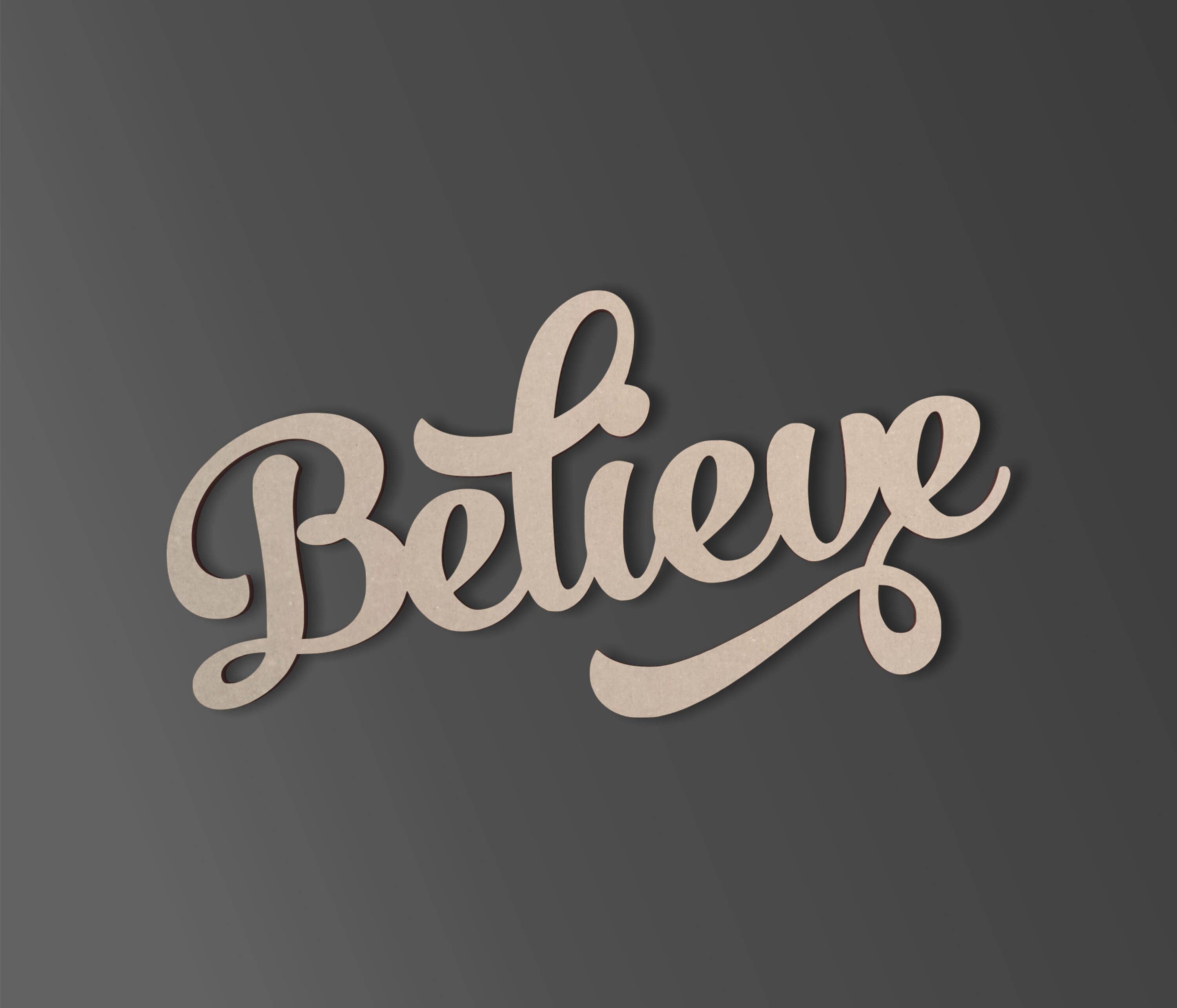 Jess and Jessica – Engroshandel 3D-vægkunst – Tro Wall Decor Word - Udskæring, Indretning af hjemmet1