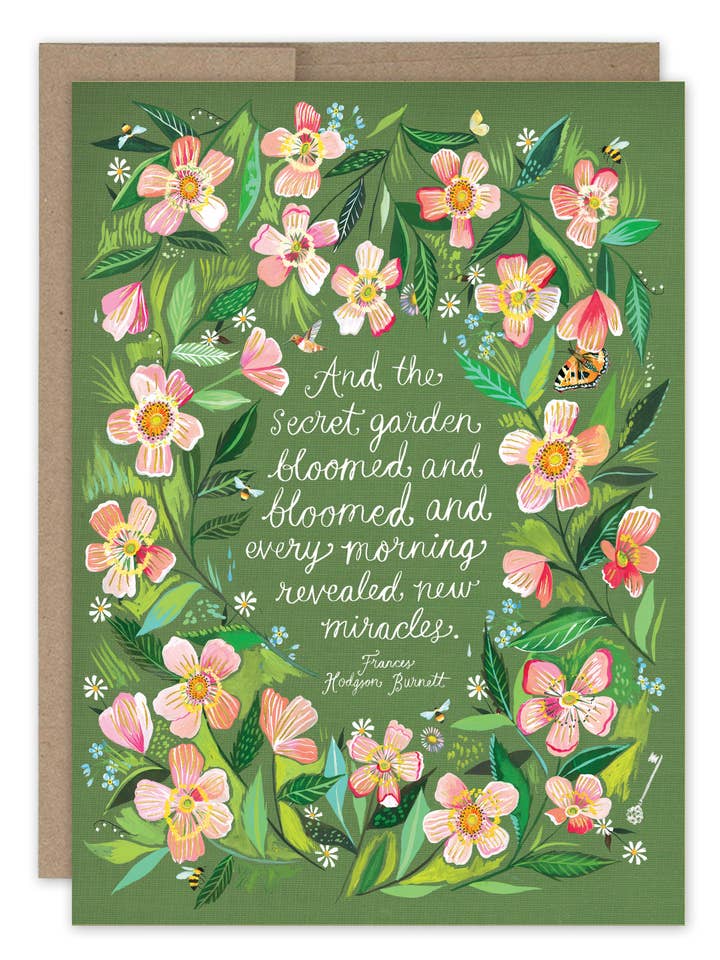 Secret Garden Birthday Card for wholesale by Biely & Shoaf