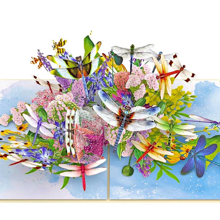 Wonder Paper Art - Wholesale Birthday Card - Dragonflies Pop Up Greeting Card1