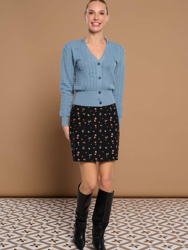 Blau SECONDA STRICKJACKE für den Großhandel auf Faire1