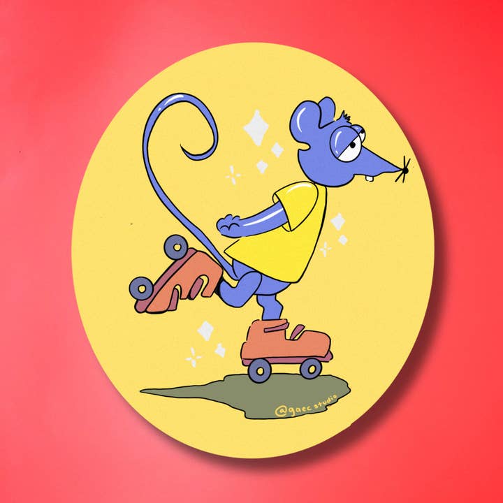 Pegatina de "Ratón (libro de español)" para venta al por mayor de Gaec Studio