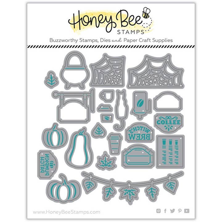Honey Bee Stamps - Wholesale Craft Supplies - Pumpkin Spice Market Cart Add-On - Honey Cuts - Stand-Alone Dies5
