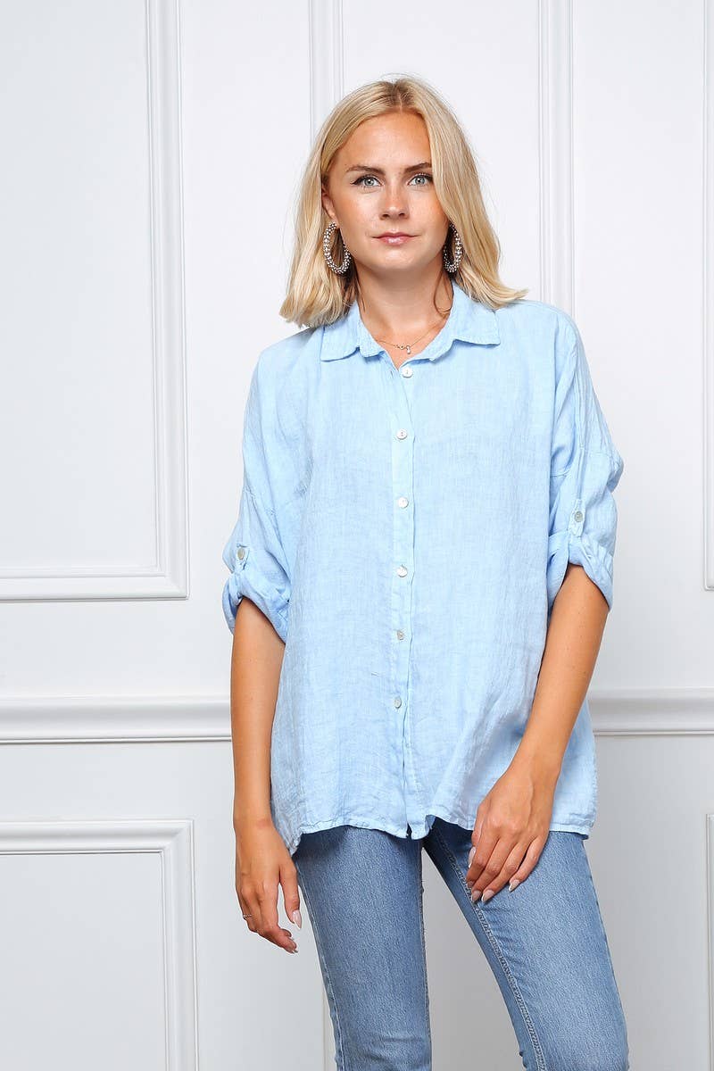 トップス Let LOOSE THOUGHTFUL LINEN SHIRT トップス Let LOOSE