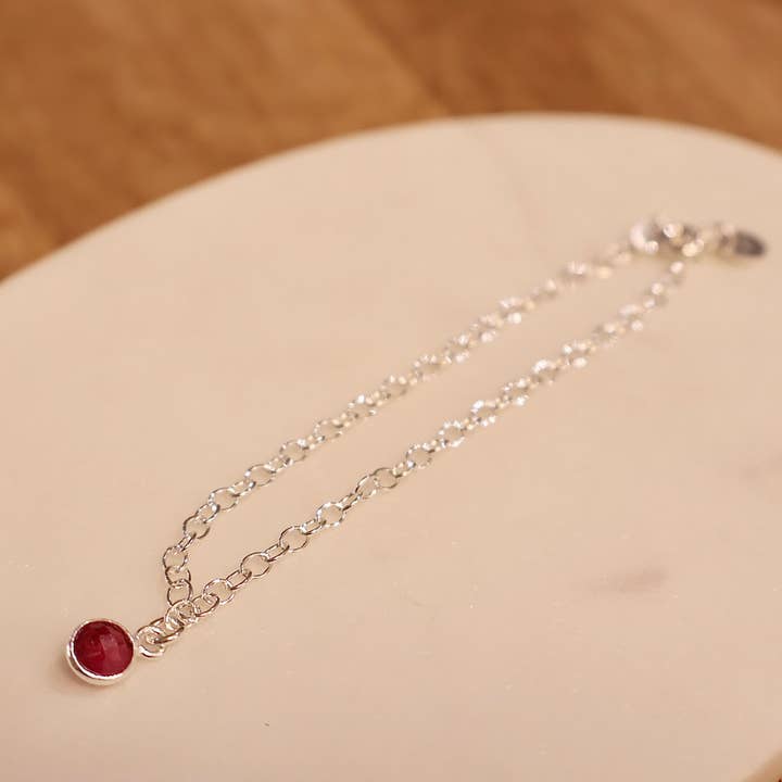 Ruby Bracelet - Semi-Fine Birthstone Jewellery for wholesale by Honey and Kettle