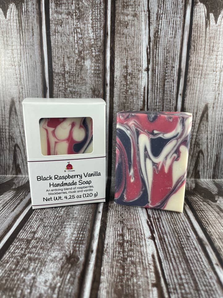 Black Raspberry & Vanilla Handmade Soap for wholesale by B&T Farms Soap Company LLC