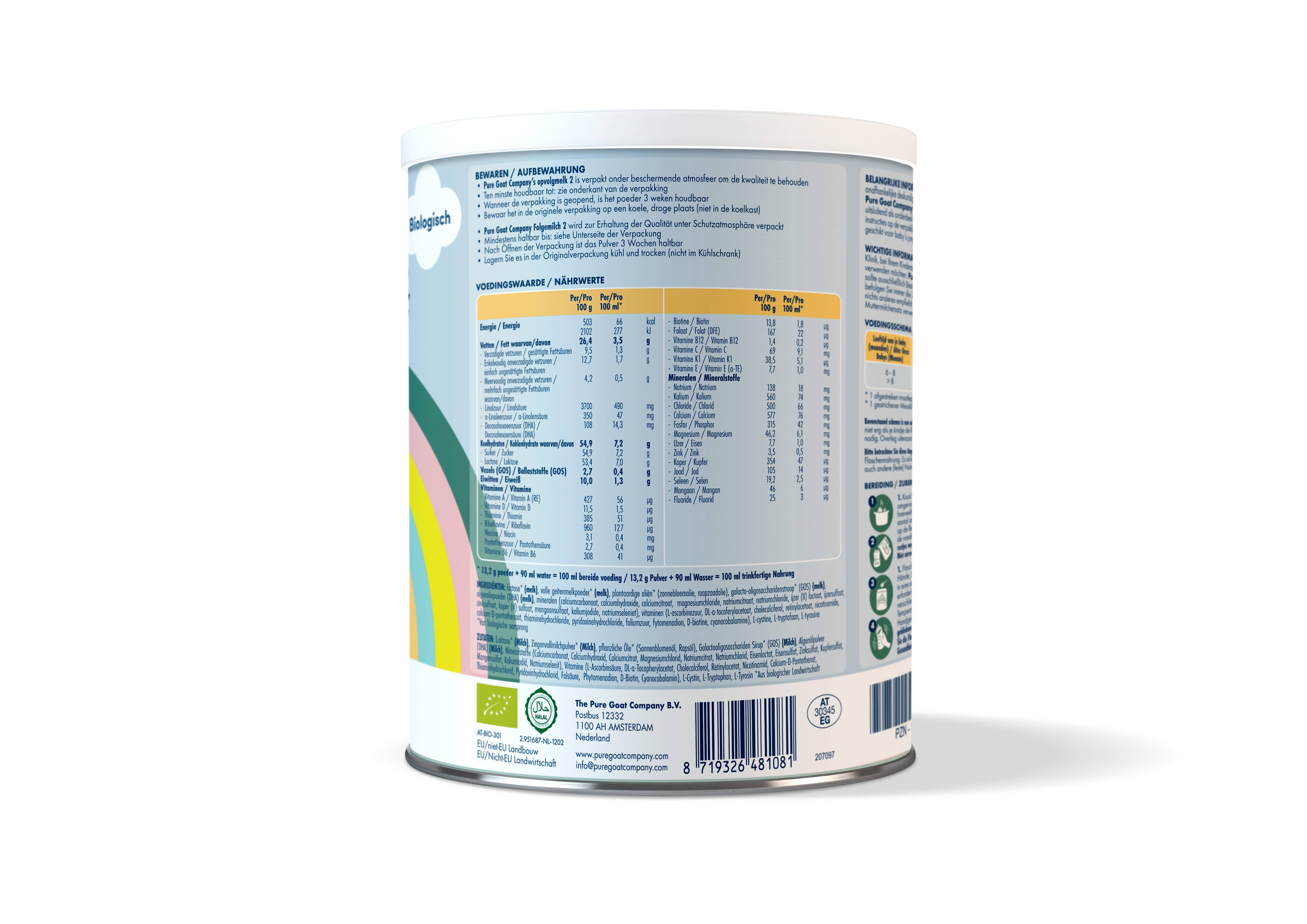 Pure Goat Company – wholesale Babymat – PURE GOAT Ekologisk uppföljningsmjölk 2 (6–12 månader)1