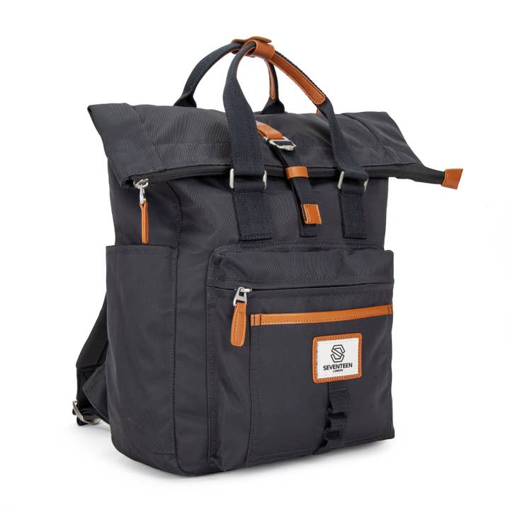 Canary Wharf Backpack - Dark Grey for wholesale by SEVENTEEN LONDON