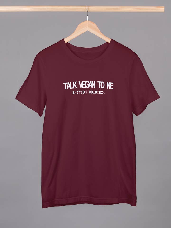 Talk Vegan To Me BC X T-Shirt for wholesale by talkvegantome