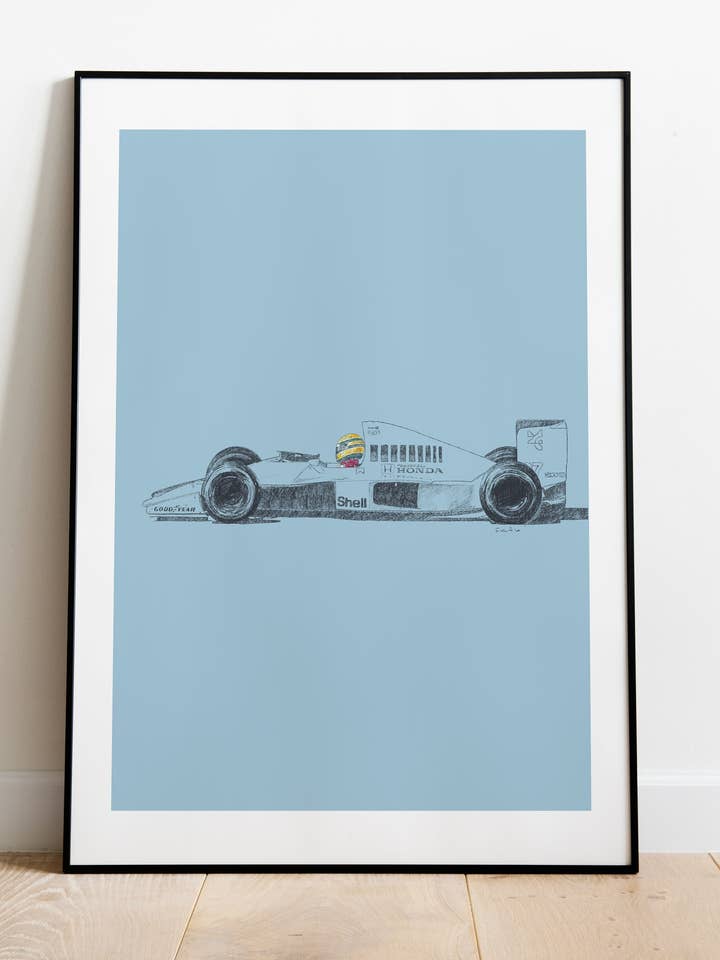 Ayrton Senna F1 art print for wholesale by FIKANDCO