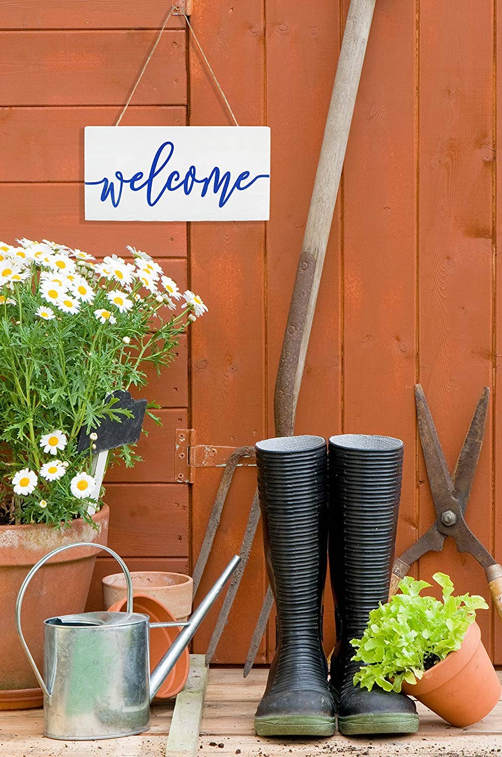 Kurated Korner – Großhandel Schilder – AuldHome Design Weißes Holz-Willkommensschild1