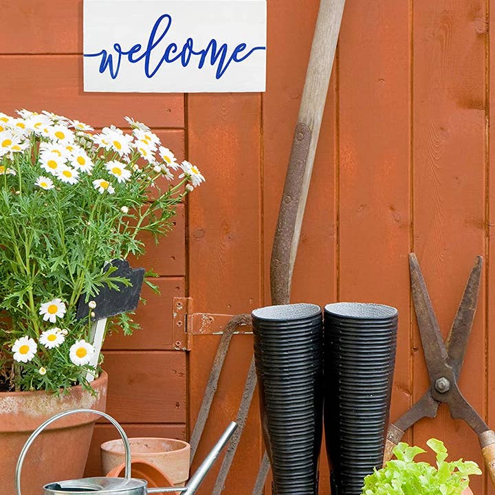 Kurated Korner – Großhandel Schilder – AuldHome Design Weißes Holz-Willkommensschild1