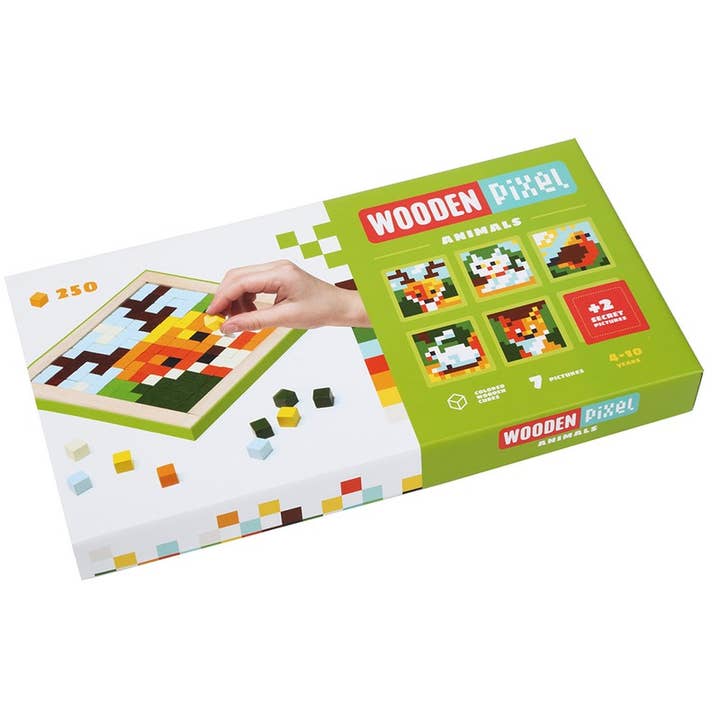Rompecabezas de madera Pixel Mosaic Animals, 250 piezas para venta al por mayor de Wooden Toys