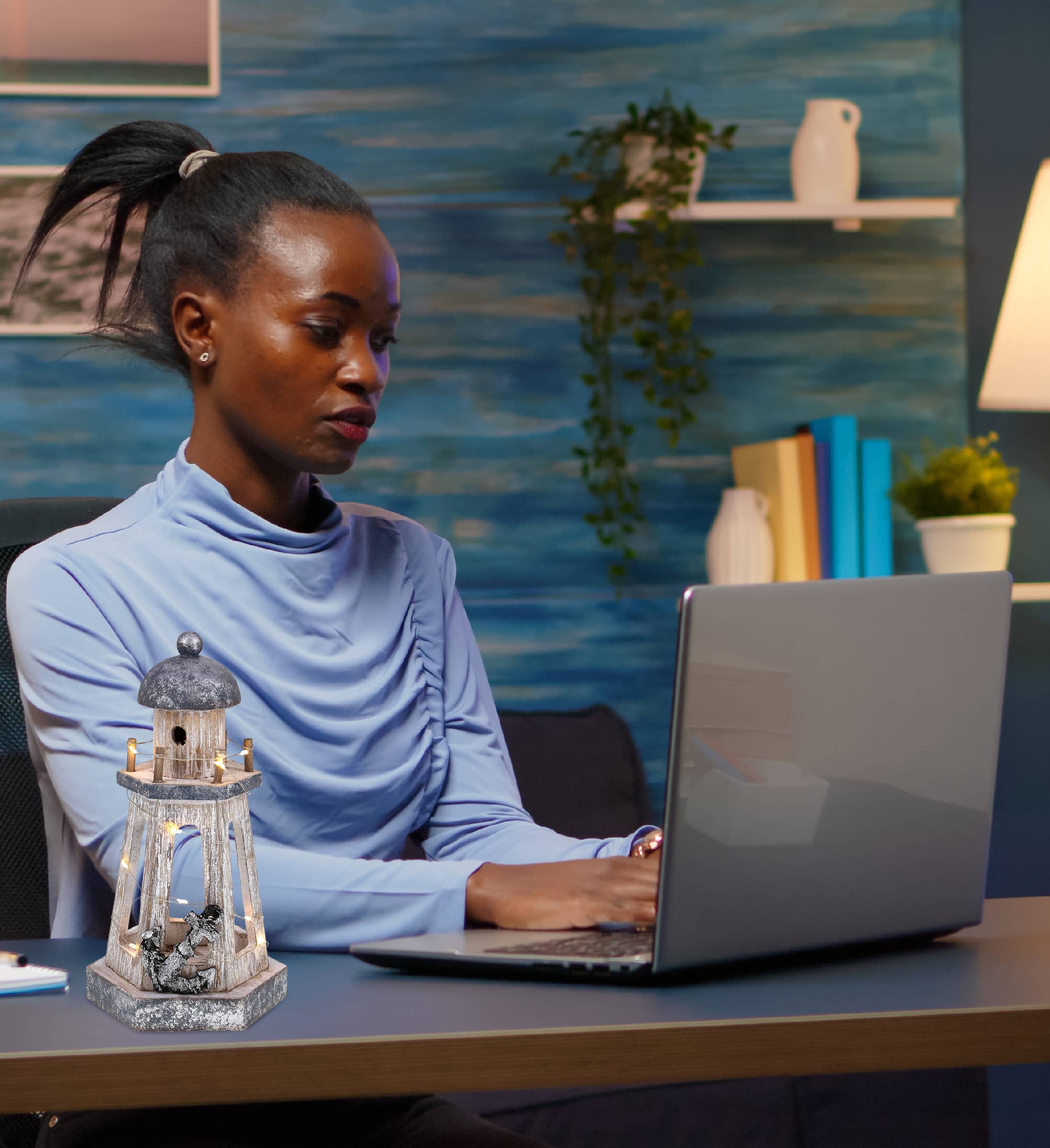 Cota Global - Wholesale Decorative Figurine - Nautical - Silver Sea Lantern With Led Light5