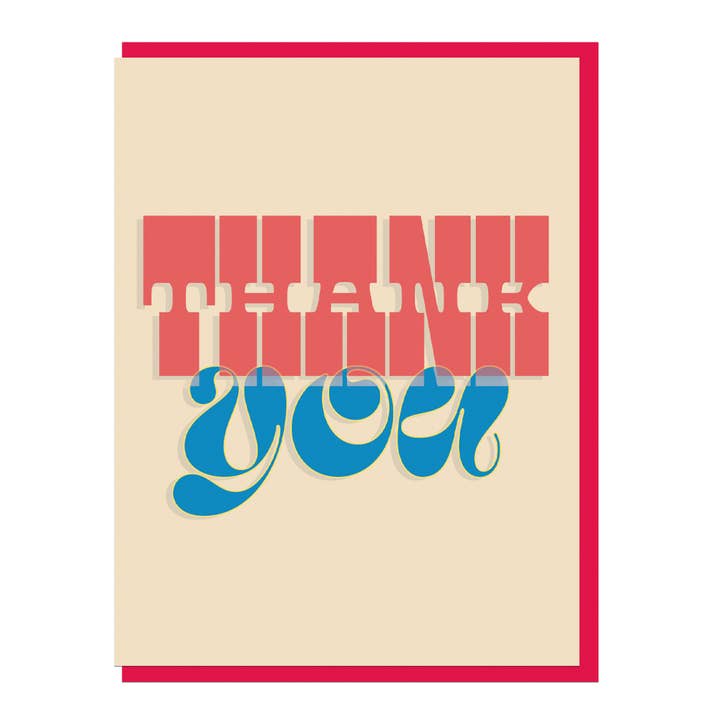 Thank You Overlay Greeting Card for wholesale by NicSon Creative