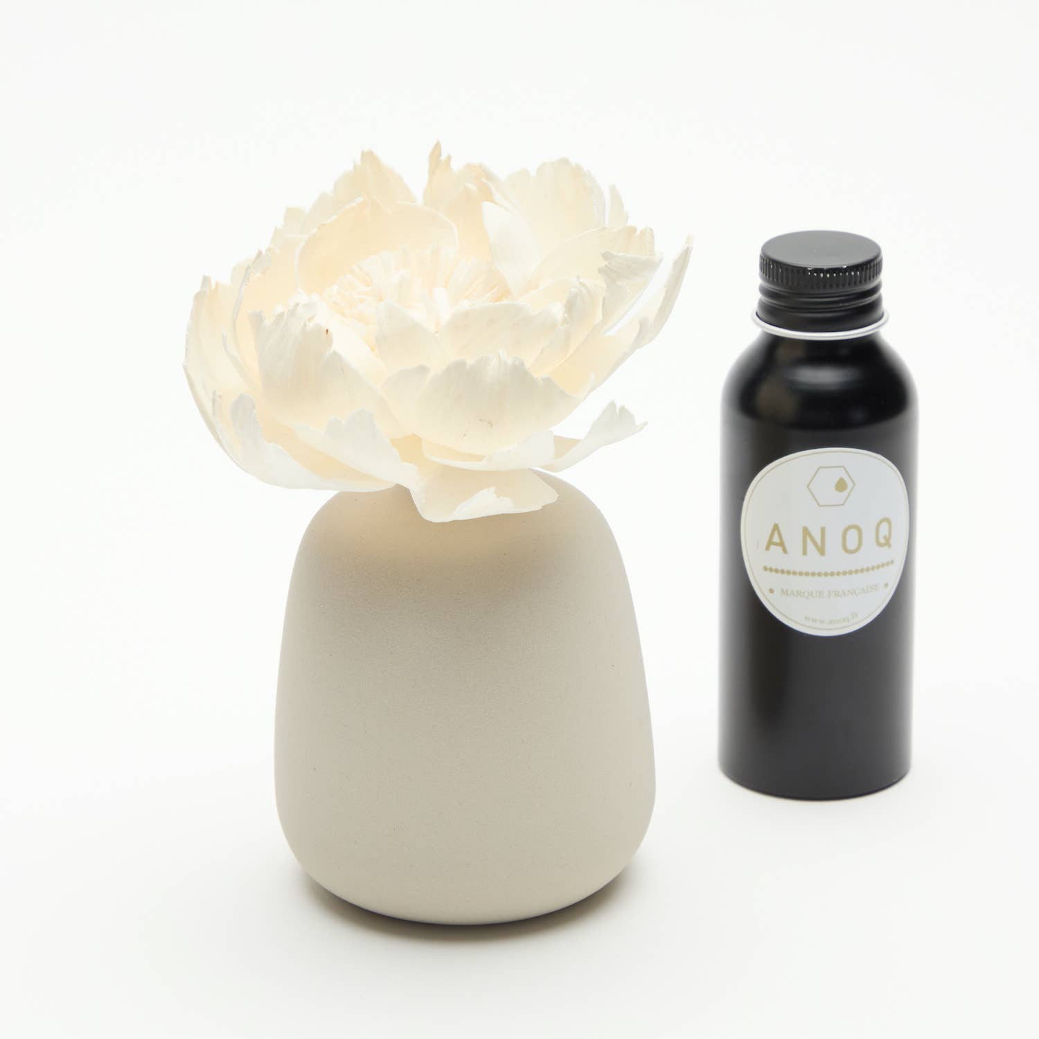 Anoq - Wholesale Reed Diffuser - Ceramic fragrance diffuser - Vase diffuser CORALI Cream
