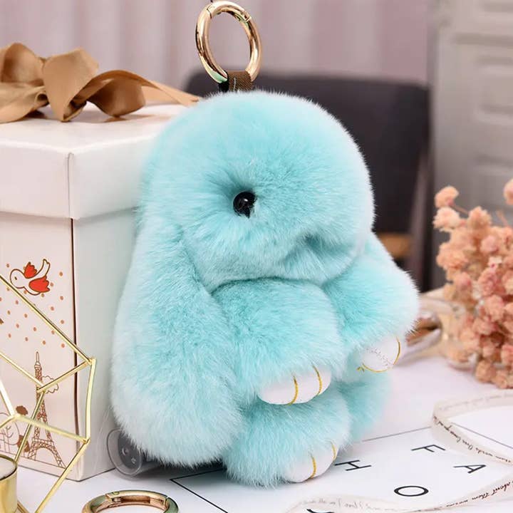 TAPA fashion - Wholesale Keychain – Women's - Small Rabbit Pom Pom Key Chain KC0225-5 (3PC)
