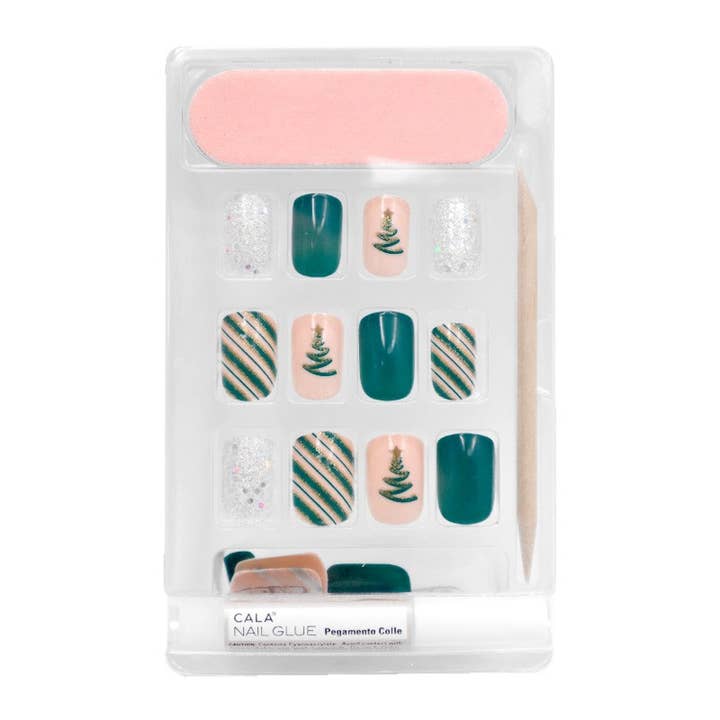 PINEAPPLE Beauty - Wholesale Press-On/Fake Nails - CALA 87818 Posh Dreams XMAS Tree Press on Nails - 6