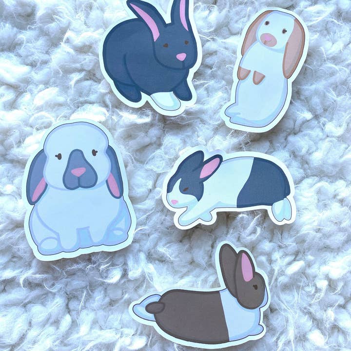Bunnies Sticker Pack for wholesale by LaRynn Sticker Co.
