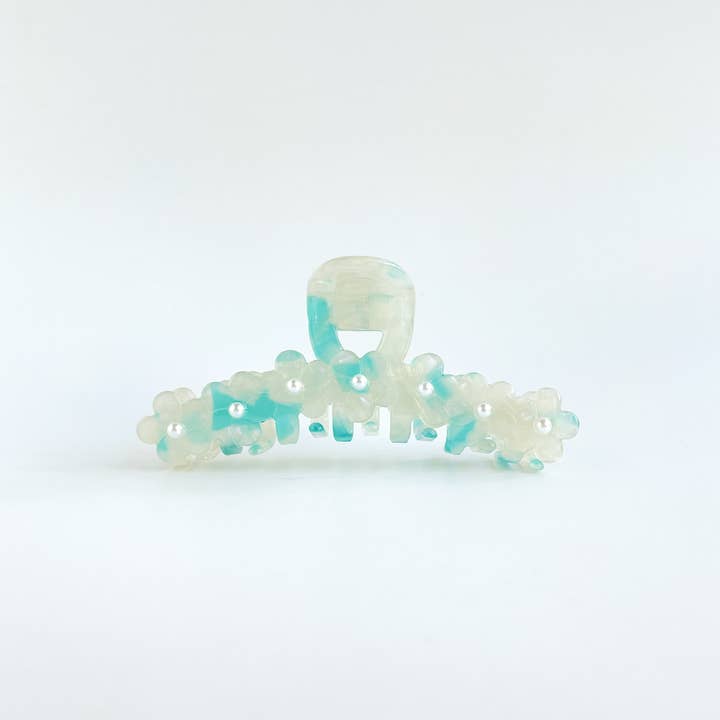 Assorted Callie | Flower and Pearl Detail Claw Clip for wholesale on Faire