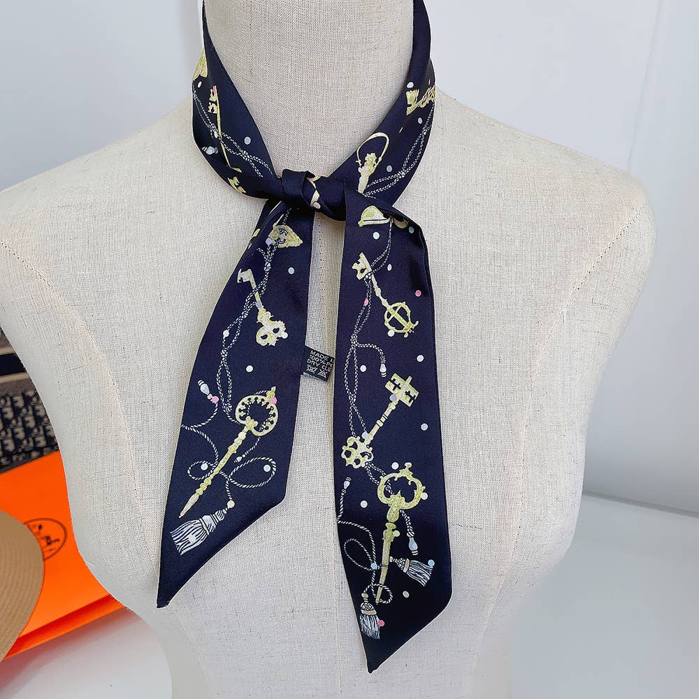 Winding River - Wholesale Scarf - Women's - Key Ribbon Scarf and Round Orange Gift Box 5