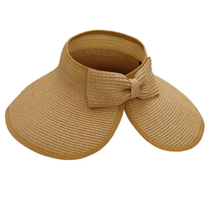 Cap Zone - Wholesale Straw Hat - Women's - Pack and Go Paper Straw Wide Roll-Up Sun Hat