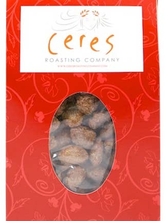 Paquet de 12 oz de noix et d'amandes glacées à la cannelle pour la vente par Ceres Roasting Company