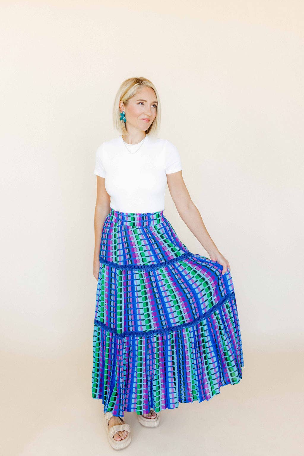 LINNY CO - Wholesale Dangle Earrings - Fern Statement Earrings - Mystic Lagoon2