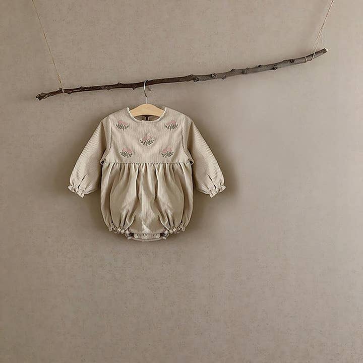 Annie & Charles - Wholesale Jumpsuit - Baby - Annie & Charles® Embroidered Corduroy Bloomer6