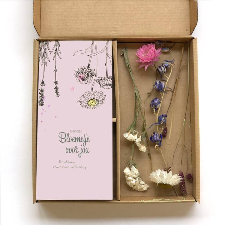 Veer&Moon - Wholesale Dried/Pressed Flowers - Droogbloemen doosje '(droog-) bloemetje voor jou'1
