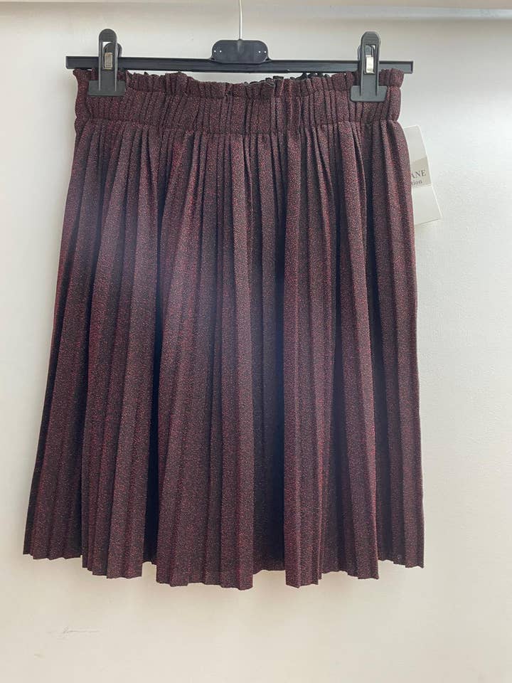 LORIANE - Wholesale Skirt - Women's - 19145P Short pleated skirt with sequins3